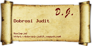 Dobrosi Judit névjegykártya